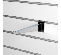 A223c Кронштейн под полку, длина 350 мм с уплотнителем, хром