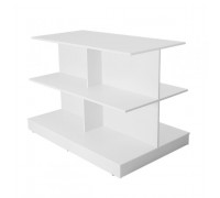 ExTL-58-68-78x118-86 ЭкспоСтол,3 ур.780х180/ 680х1180/ 580х1180,Н860 ЛДСП16мм,бел. шагрень.с цок.нож