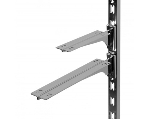 G023-300 Кронштейн центральный для полки ДСП или стекло, L=300мм, хром