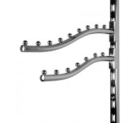 G039-Q19-400 Кронштейн изогнутый на стойку с 9-ю шариками, L=400мм, d=19мм, хром