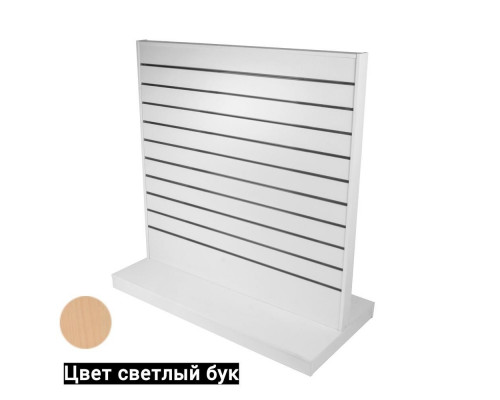 GI-1200 Гондола I-образная напольная светлый бук, 1241*604*1298 мм, (МДФ/ ДСП), шаг паза100 мм