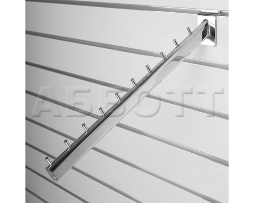 A111-10p/c Кронштейн наклонный с 10-ю штырьками, длина 400мм хром