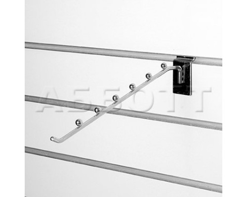 A135-300 Кронштейн наклонный прямой с 6-ю шариками, d=6мм, длина 300мм, хром