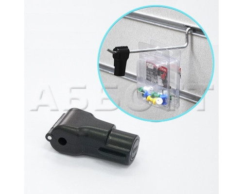 S056 Противокражный замок пластиковый на крючок d=4мм, чёрный