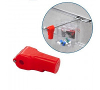 S056-5 Противокражный замок пластиковый на крючок d=5мм, красный