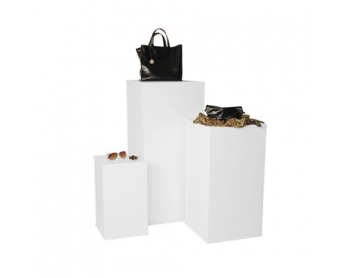 SB-404075 Куб 400х400х750H, ЛДСП 16мм, с дном, 90 гр. Белый шагрень