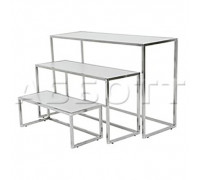 AST-07/1500 (черный муар) Столик демонстрационный большой, столешница ЛДСП, 1500Lх900Hх500Dмм