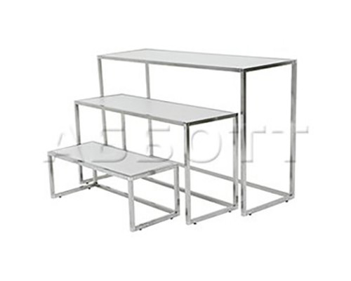 AST-07/1500 (черный муар) Столик демонстрационный большой, столешница ЛДСП, 1500Lх900Hх500Dмм