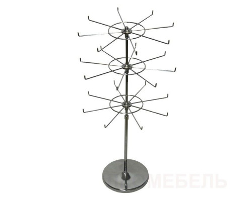 Z3-026А/с Вешало трехъярусное, d330мм, H=850мм, хром (2 элемента)