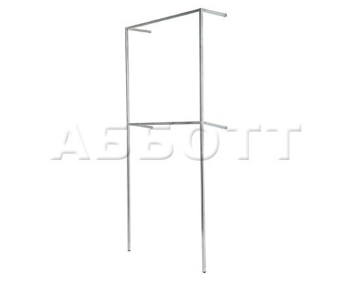 AST-11 (хром) Вешало для одежды пристенное двухуровневое, 1200Lx2300Hx300Dмм