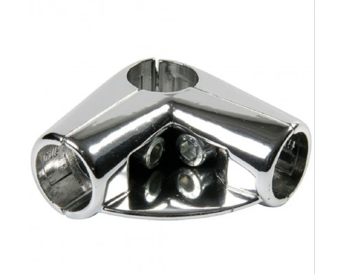 Z-UNO-chr-06 Зажим угловой для труб в 4-х напр. с полкой