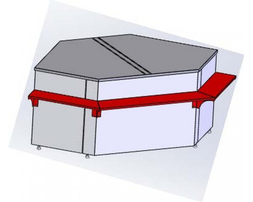 Расчетный стол для витрин Ариэль ВС-3-УН угол наружный