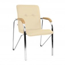 Стул Samba кожзам бежевый подлокотники бук