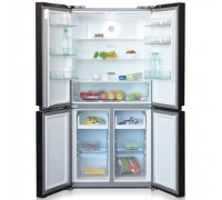 Многокамерный холодильник с черными стеклянными дверьми Бирюса CD 466 BG