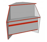 Эконом прилавок рабочий угловой наружный