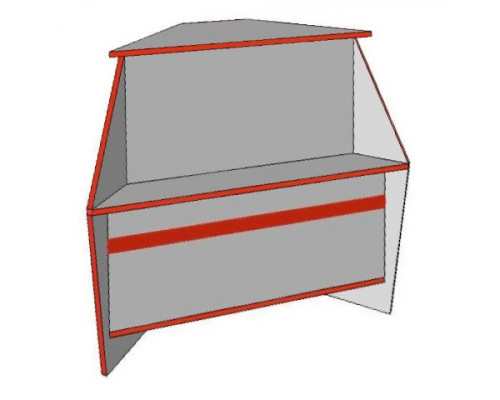Эконом прилавок рабочий угловой наружный