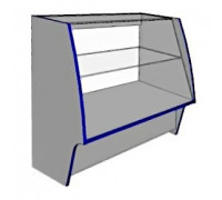 Прилавок остекленный Мистраль синий