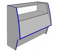 Прилавок полуостекленный Мистраль
