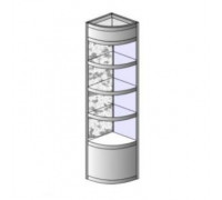 Стеллаж СТУ-4 угловой 430х2200х430мм