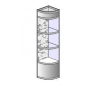 Стеллаж торговый угловой СТУ-3  430х2200х430мм