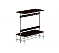 Скамья гардеробная двусторонняя с вешалкой и полкой под головные уборы С-2000 Липа