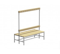 Скамья гардеробная двусторонняя с вешалкой С-1500 ЛДСП