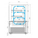 Витрина кондитерская Carboma Cosmo КС71-110 VV 0,9-1 холодильная вентилируемая