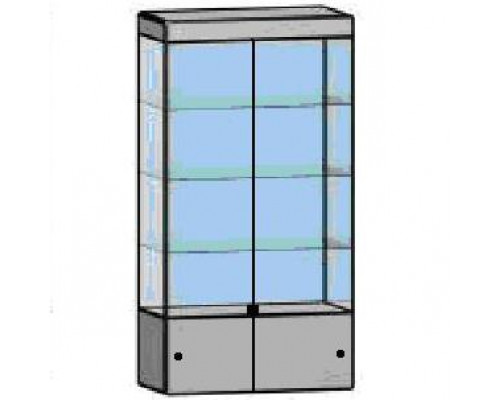 Витрина Оптима AW-1 задняя стенка ДВПо 90*50*230 см с фризом