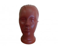 Манекен головы женской пластик цвет бежевый