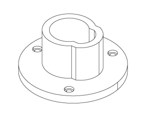 FX-1 Консоль крепления стойки KTC-001 к плоскости NKO.046.00