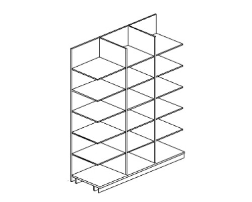 Стеллаж пристенный с ячейками ST 002.003