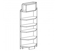 Стеллаж угловой, внутренний (полки ДСП) SV 115