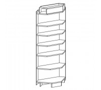 Стеллаж угловой, внутренний (полки ДСП) SV 515