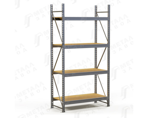 SGR-V-Zn-ДСП 1564-2.5 стеллаж оцинкованный до 500 кг на ярус ДСП полка