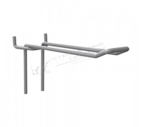 Крючок двойной без ценникодержателя 100-300 мм для торговой панели Нордика