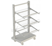 Стеллаж мобильный для хлебобулочных изделий 700х470 мм, h 1310 мм