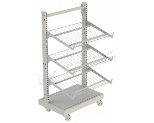 Стеллаж мобильный для хлебобулочных изделий 700х470 мм, h 1310 мм