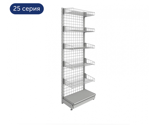 Стеллаж прикассовый с базой 100х300 мм