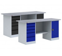 Двухтумбовый металлический верстак ВП-4