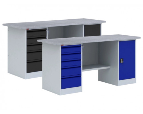 Двухтумбовый металлический верстак ВП-4Т