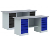 Двухтумбовый металлический верстак ВП-6