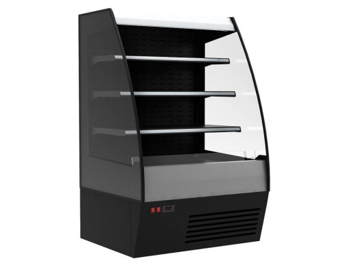 Холодильная горка гастрономическая Carboma F16-08 VM 1,9-2 0020 стеклопакет (Carboma 1600/875 ВХСп-1,9, цвет по схеме, фронт стандартный цвет)