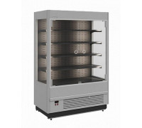 Холодильная горка гастрономическая Carboma FC20-07 VM 1,3-1 Light (фронт X0) (9006-9005 цвет серо-черный)