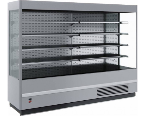 Холодильная горка гастрономическая Carboma FC20-07 VM 1,9-2 (Carboma Cube 1930/710 ВХСп-1,9, Паттерн, 0108 Темный дуб)