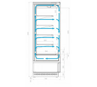 Холодильная горка гастрономическая Carboma FC20-07 VM 2,5-2 0030 версия 2.0 9006-9005