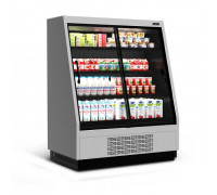 Холодильная горка универсальная Carboma F16-08 VV 1,3-1 0030 Standart фронт X1 версия 2.0 (9006-9005)