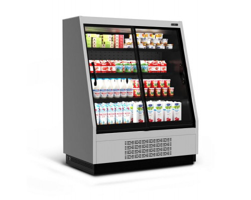 Холодильная горка универсальная Carboma F16-08 VV 1,3-1 0030 Standart фронт X1 версия 2.0 (9006-9005)