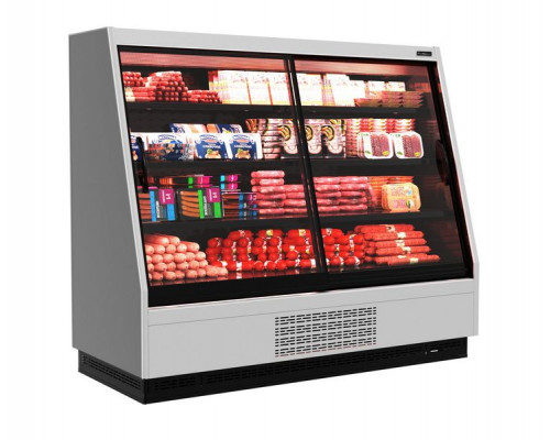 Холодильная горка универсальная Carboma F16-08 VV 1,9-1 0300 Standart фронт X1 версия 2.0 (9006-9005)