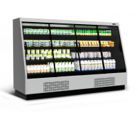 Холодильная горка универсальная Carboma F16-08 VV 2,5-1 0300 Standart фронт X1 версия 2.0 (9006-9005)