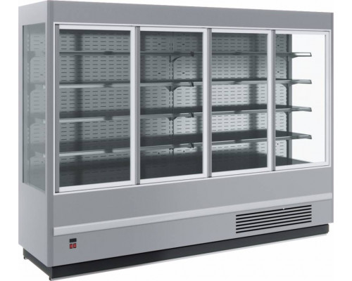 Холодильная горка универсальная Carboma FC20-07 VV 2,5-1 Standart (фронт X5, цвет по схеме, фронт стандартный цвет)